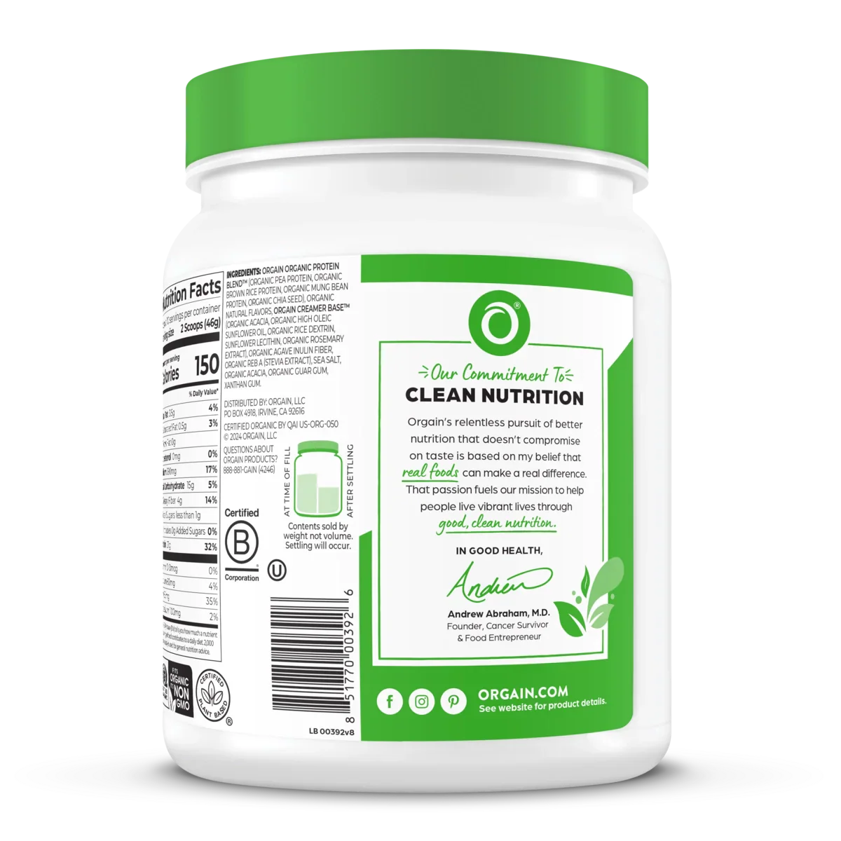 Organic Protein™ Plant Based Protein Powder